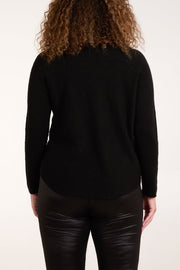 Black Boat Neck Jumper